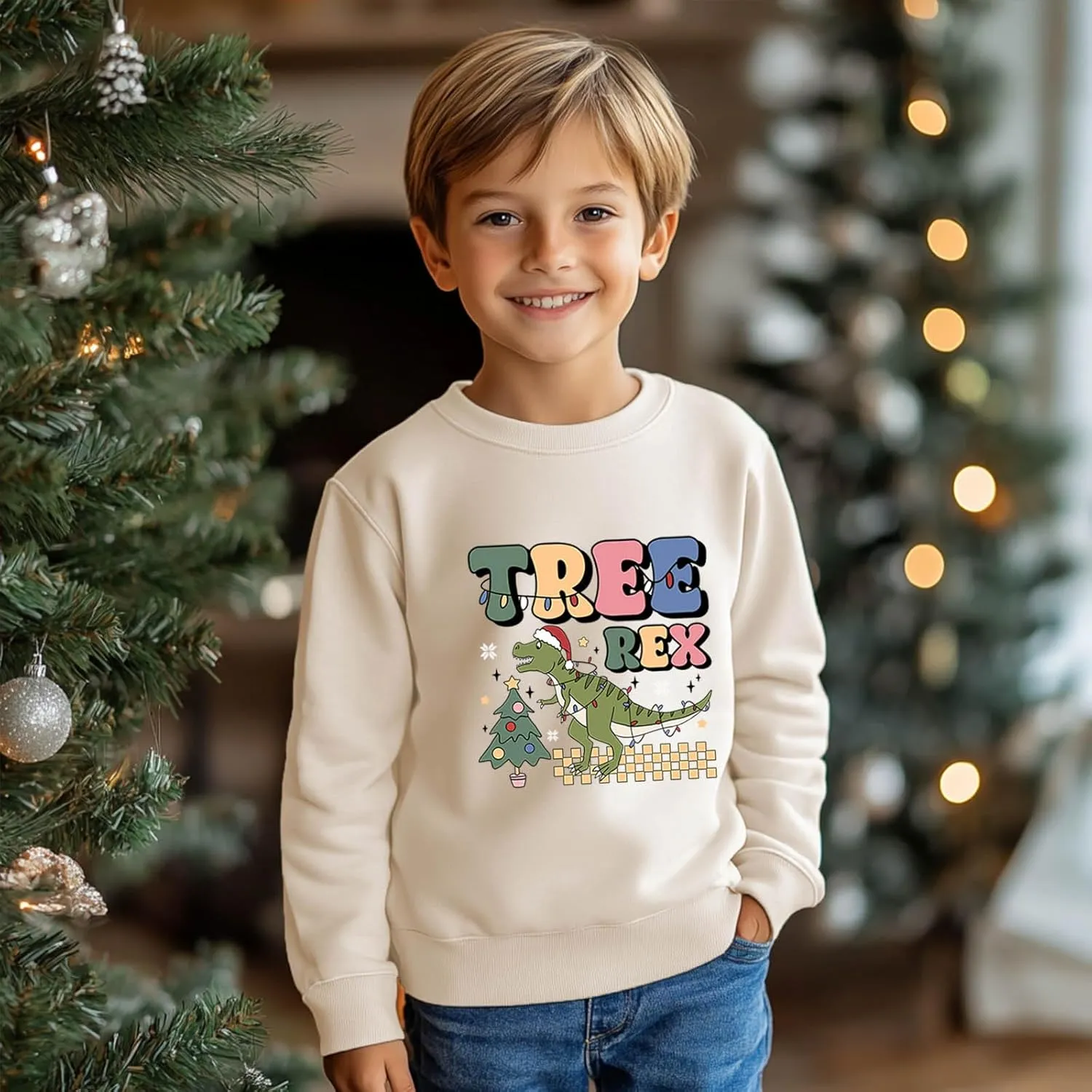 Toddler Boy Girl Christmas Sweatshirts Kid Ugly Xmas Shirt Cotton Long Sleeve Top 3-10 Years