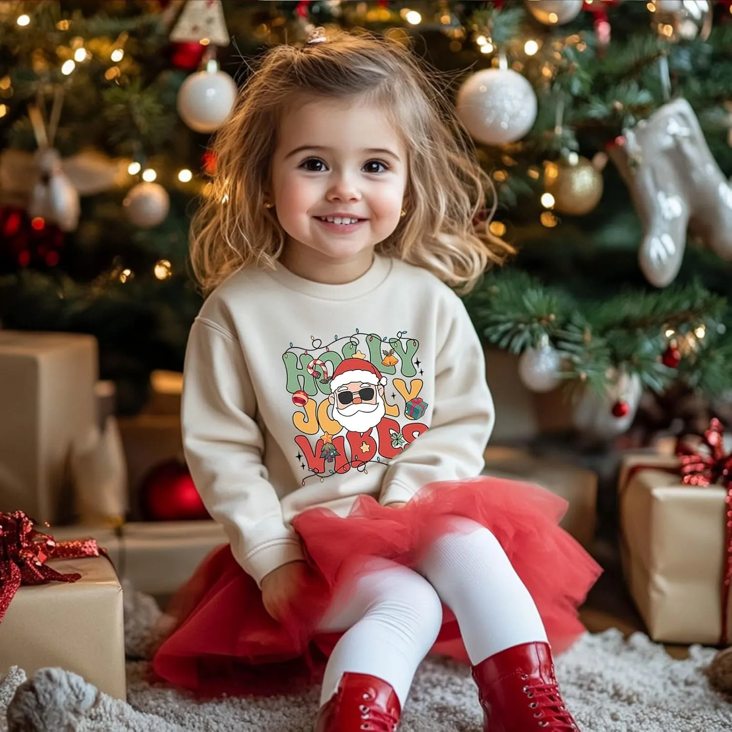 Toddler Boy Girl Christmas Sweatshirts Kid Ugly Xmas Shirt Cotton Long Sleeve Top 3-10 Years