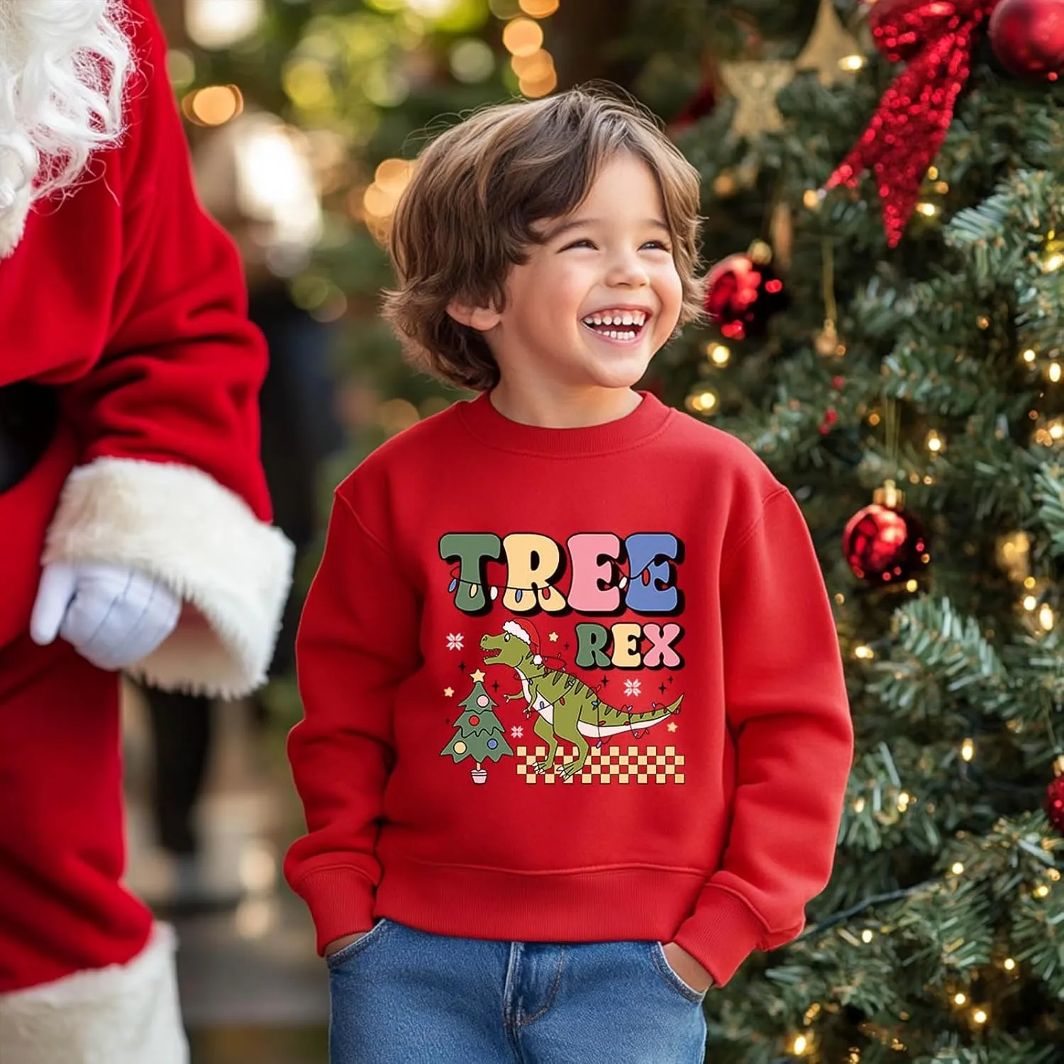 Toddler Boy Girl Christmas Sweatshirts Kid Ugly Xmas Shirt Cotton Long Sleeve Top 3-10 Years