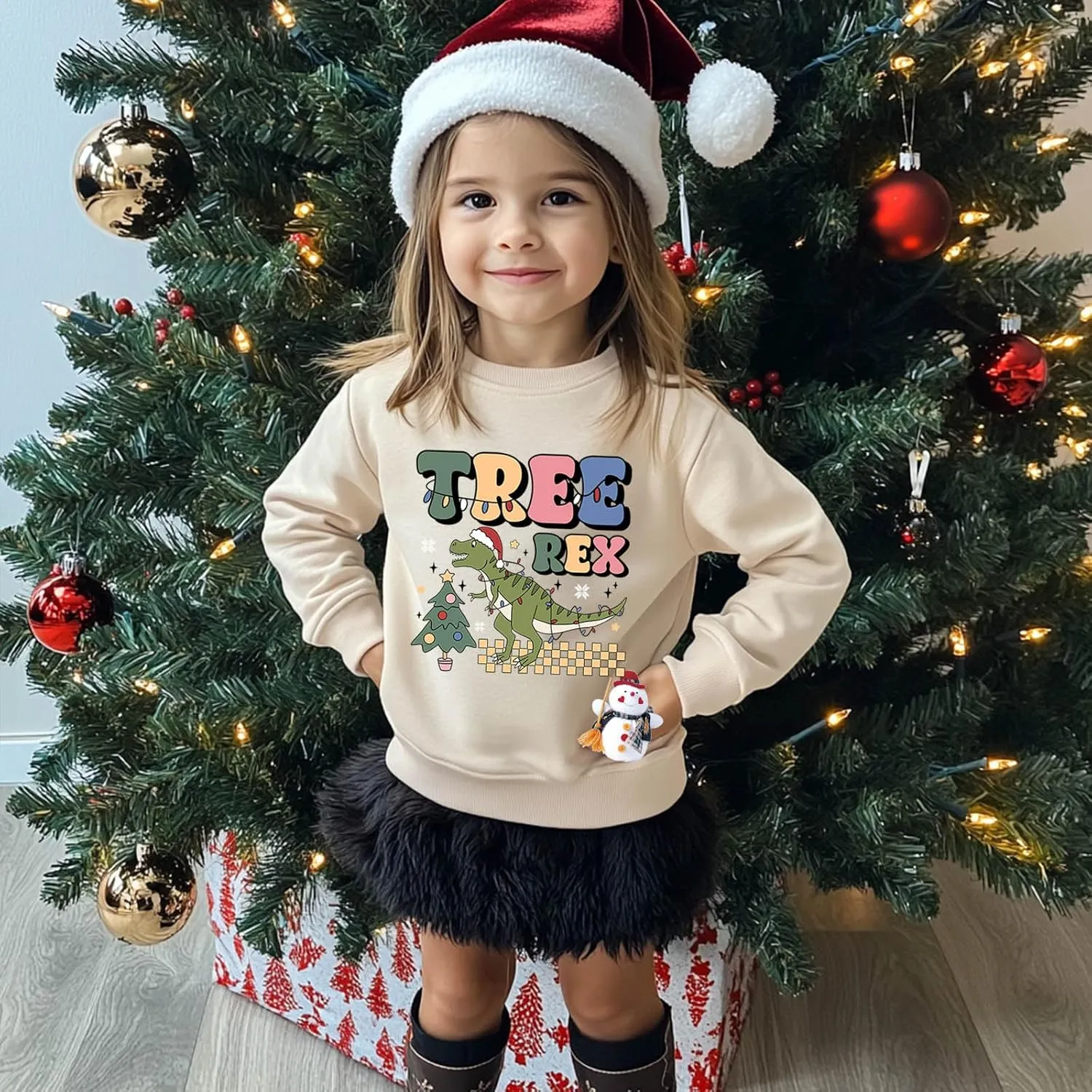 Toddler Boy Girl Christmas Sweatshirts Kid Ugly Xmas Shirt Cotton Long Sleeve Top 3-10 Years
