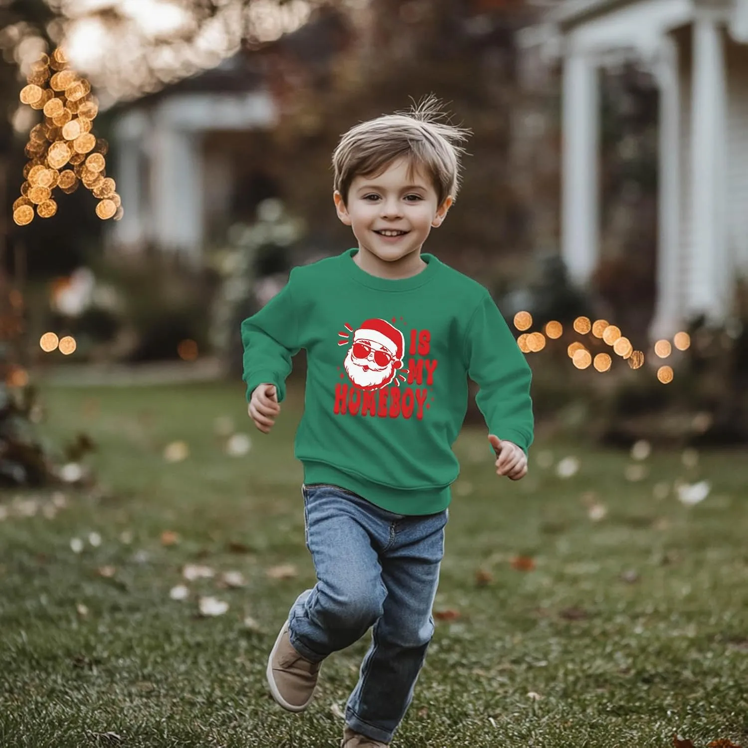 Toddler Boy Girl Christmas Sweatshirts Kid Ugly Xmas Shirt Cotton Long Sleeve Top 3-10 Years