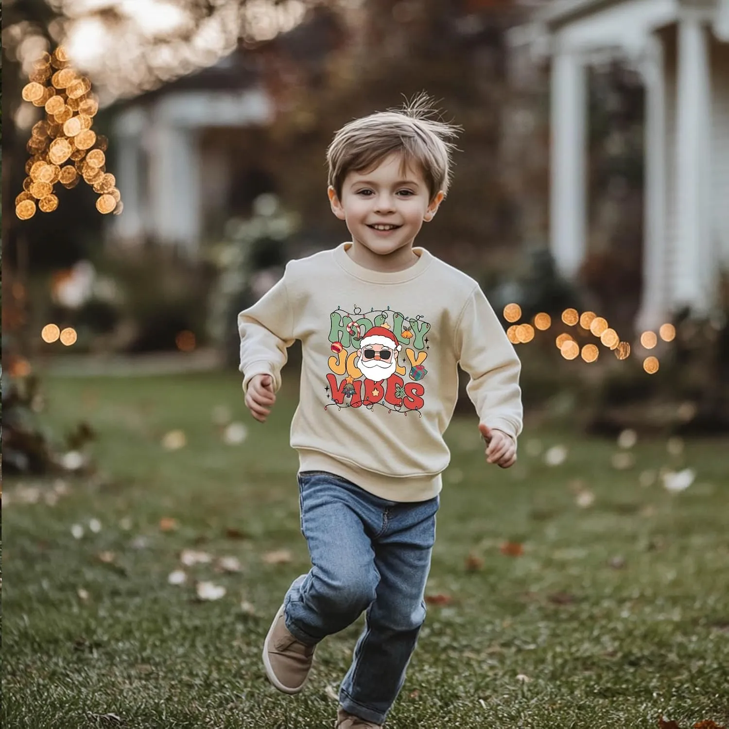Toddler Boy Girl Christmas Sweatshirts Kid Ugly Xmas Shirt Cotton Long Sleeve Top 3-10 Years