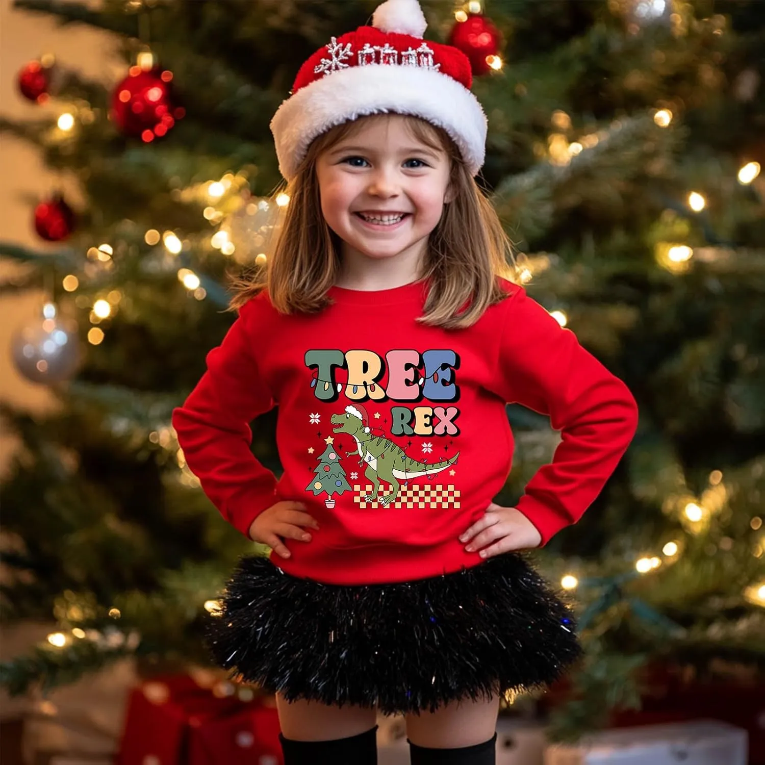 Toddler Boy Girl Christmas Sweatshirts Kid Ugly Xmas Shirt Cotton Long Sleeve Top 3-10 Years