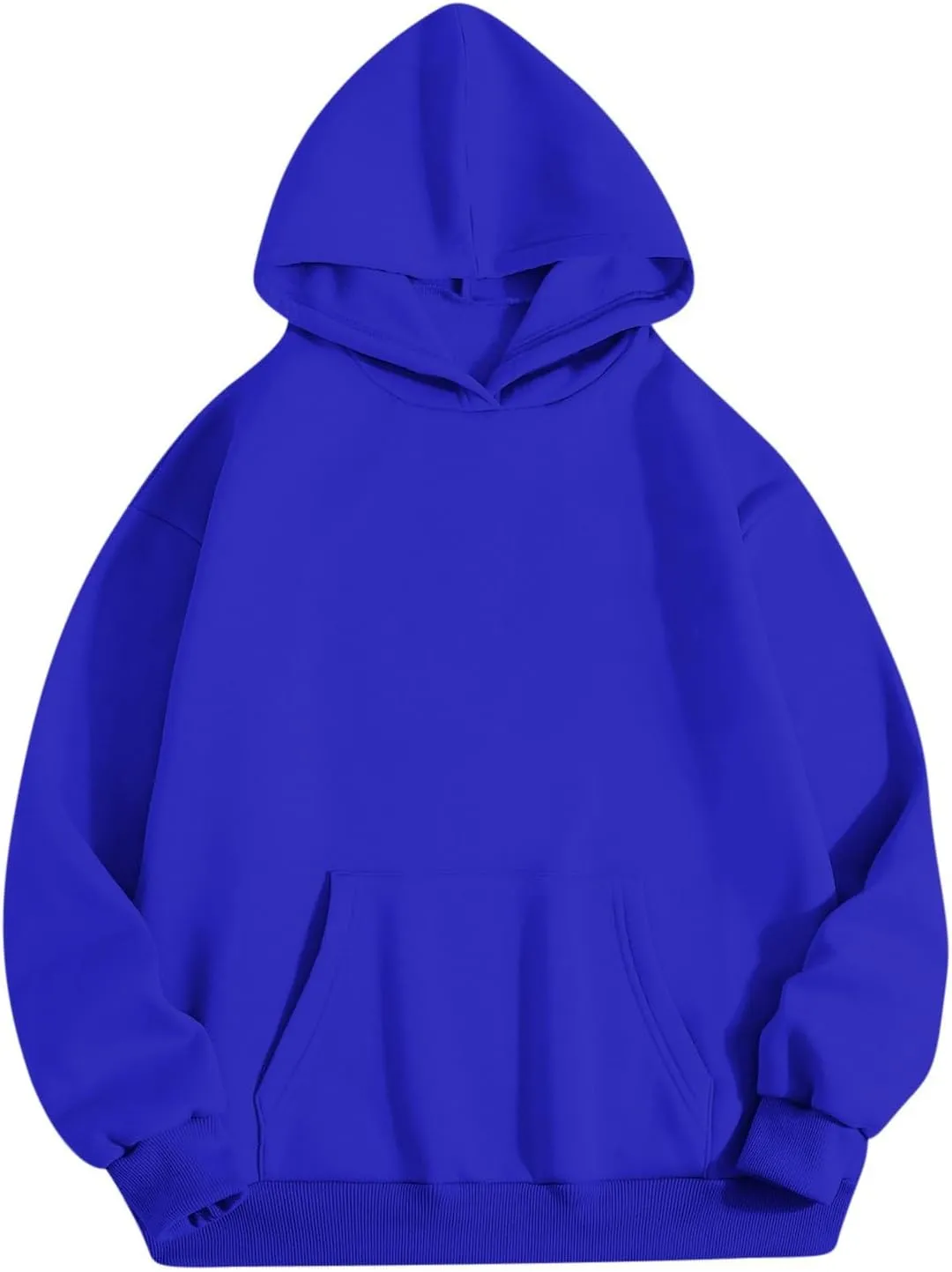Trendy Oversized Preppy Sweatshirts Fall Long Sleeve Solid Hooded Pullovers Casual Loose Y2k Outfits with Pockets