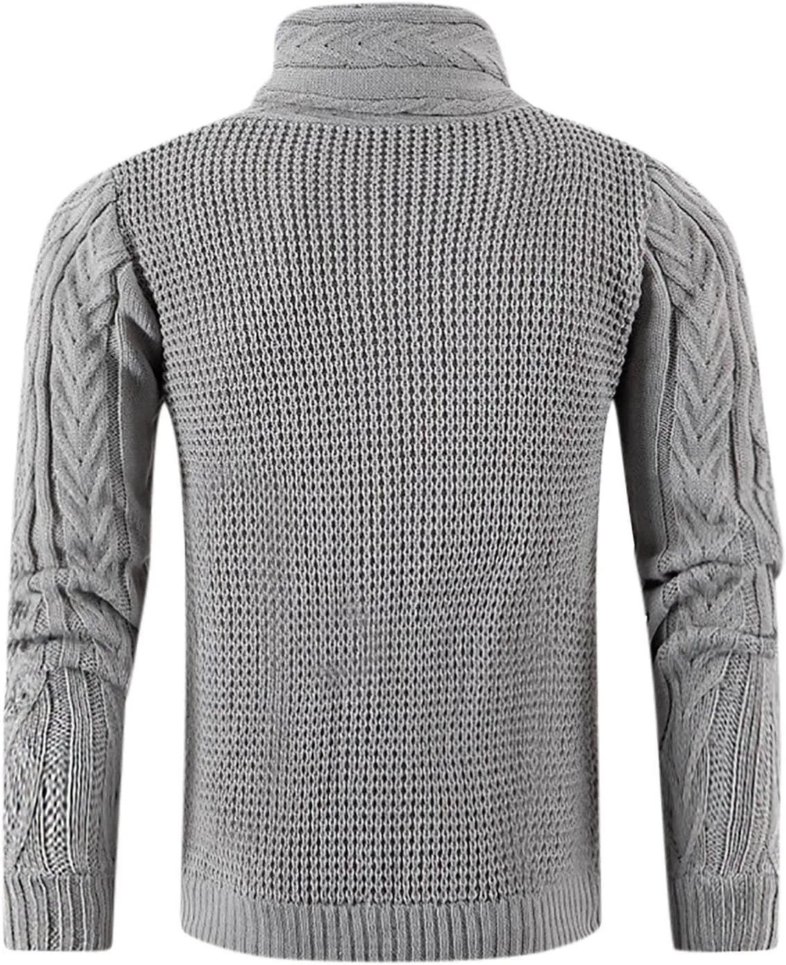tuduoms Chunky Cardigan Sweaters for Men Vintage Button Down Sweaters Winter Cable Knit Open Front Long Sleeve Cardigan Coat