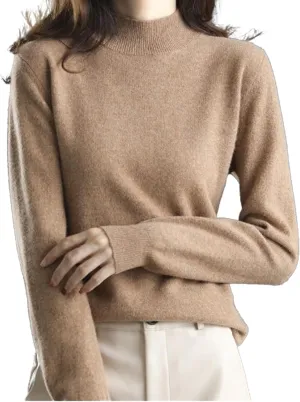 Visulong Cashmere Sweaters, 100 Percent Cashmere Sweaters for Women, New Cashmere Sleeve Crew Neck Soft Warm Knit