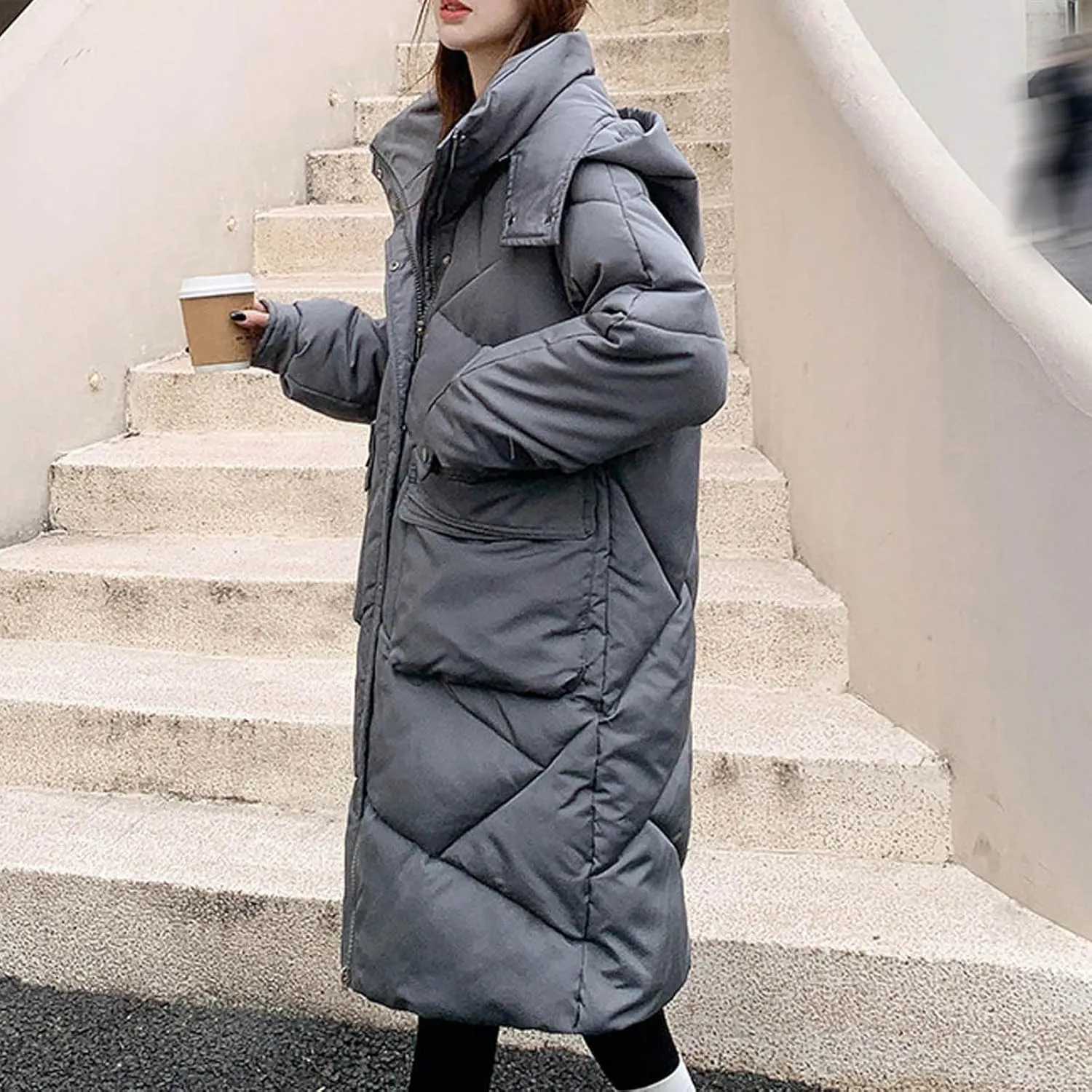 Winter Coats for Women Long Quilted Lightweight Jackets Plus Size Thicken Warm Puffer Jackets Outerwear Maxi Down Coats