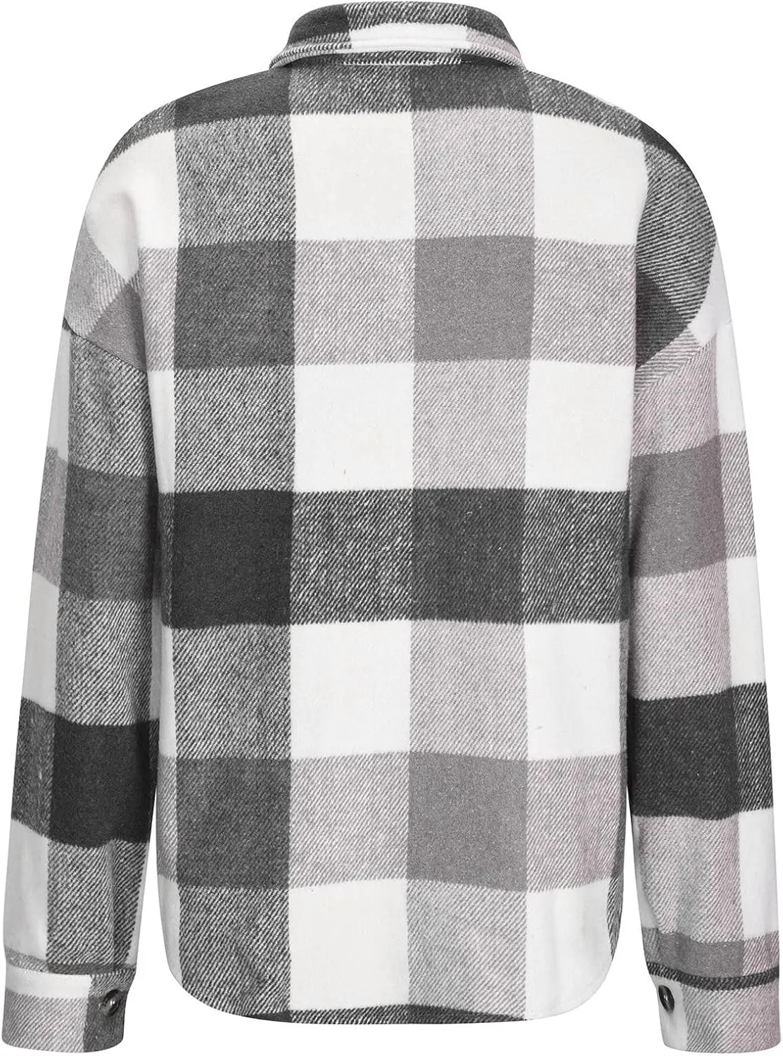 Winter Coats for Women Long Sleeve Plaid Shirts Flannel Lapel Button Down Casual Jacket Loose Outfit Coats