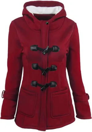 Winter Coats for Women Zip Up Hooded Utility Coats Outerwear with Pockets Plus Size Warm Sherpa Fleece Lined Jackets