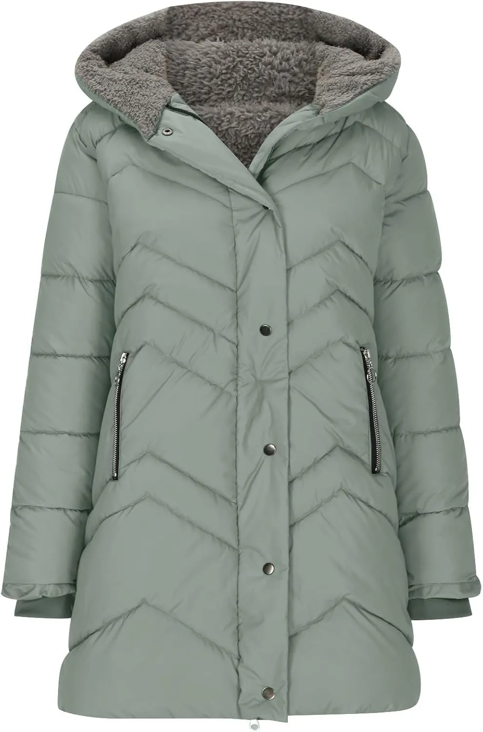 Winter Puffer Thicken Jackets for Women Waterproof Warm Maxi Coats down Jackets Faux Fur Parka with Hood down Coats