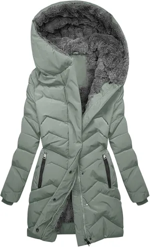 Winter Puffer Thicken Jackets for Women Waterproof Warm Maxi Coats down Jackets Faux Fur Parka with Hood down Coats