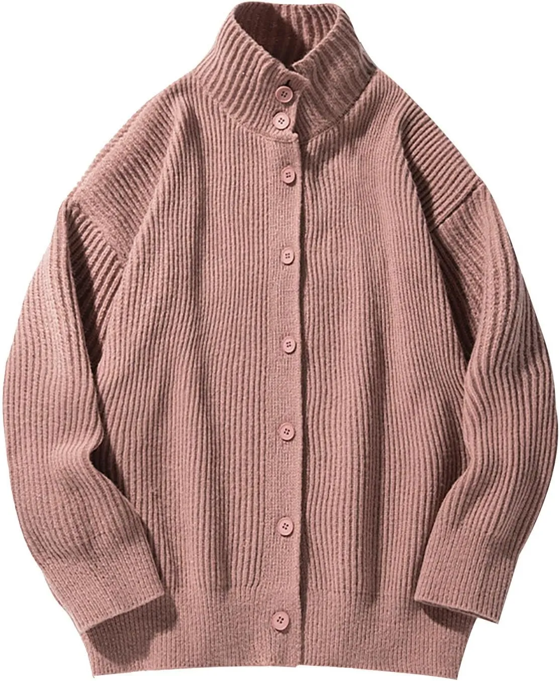 Winter Sweaters for Men Button Down Open Front Cardigan Plus Size Cardigan Sweater Lapel Knit Sweater Casual Sweaters