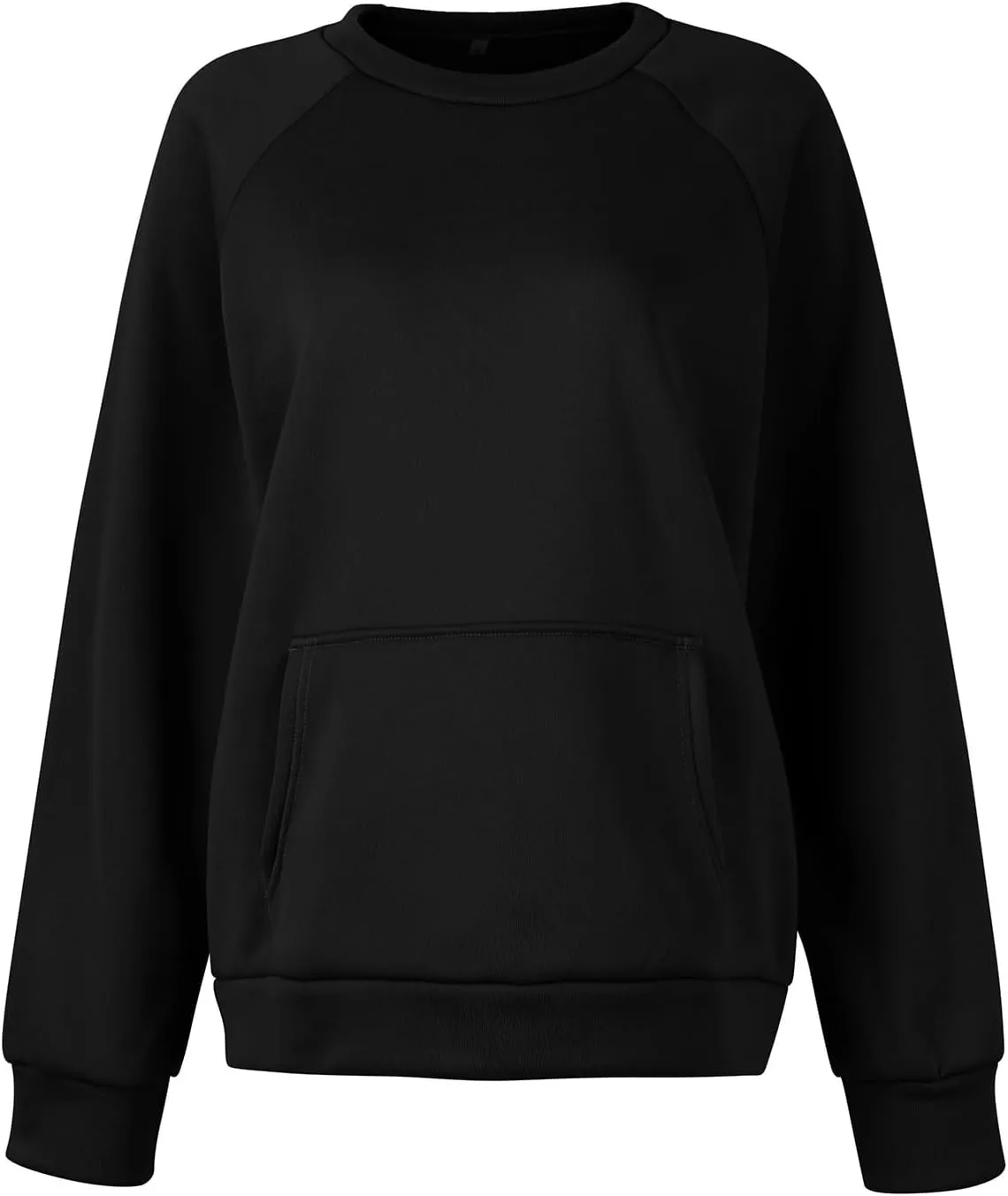 Women Crew Neck Sweatshirts Drop Shoulder Fleece Oversized Sweatshirt Long Sleeve Casual Loose Pullover Fall Sweater