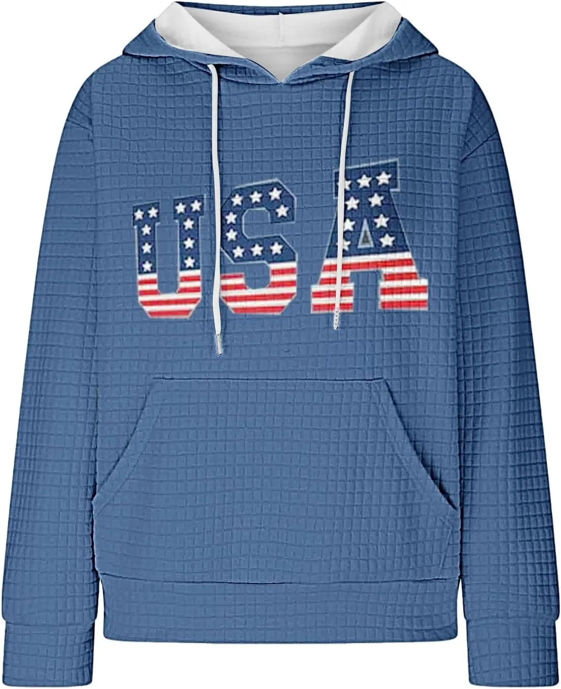 Women Oversized Hoodies Casual Graphic Trendy Hoodies Loose Ffit Tops Long Long Sleeve Drawstring Waffle Pullover