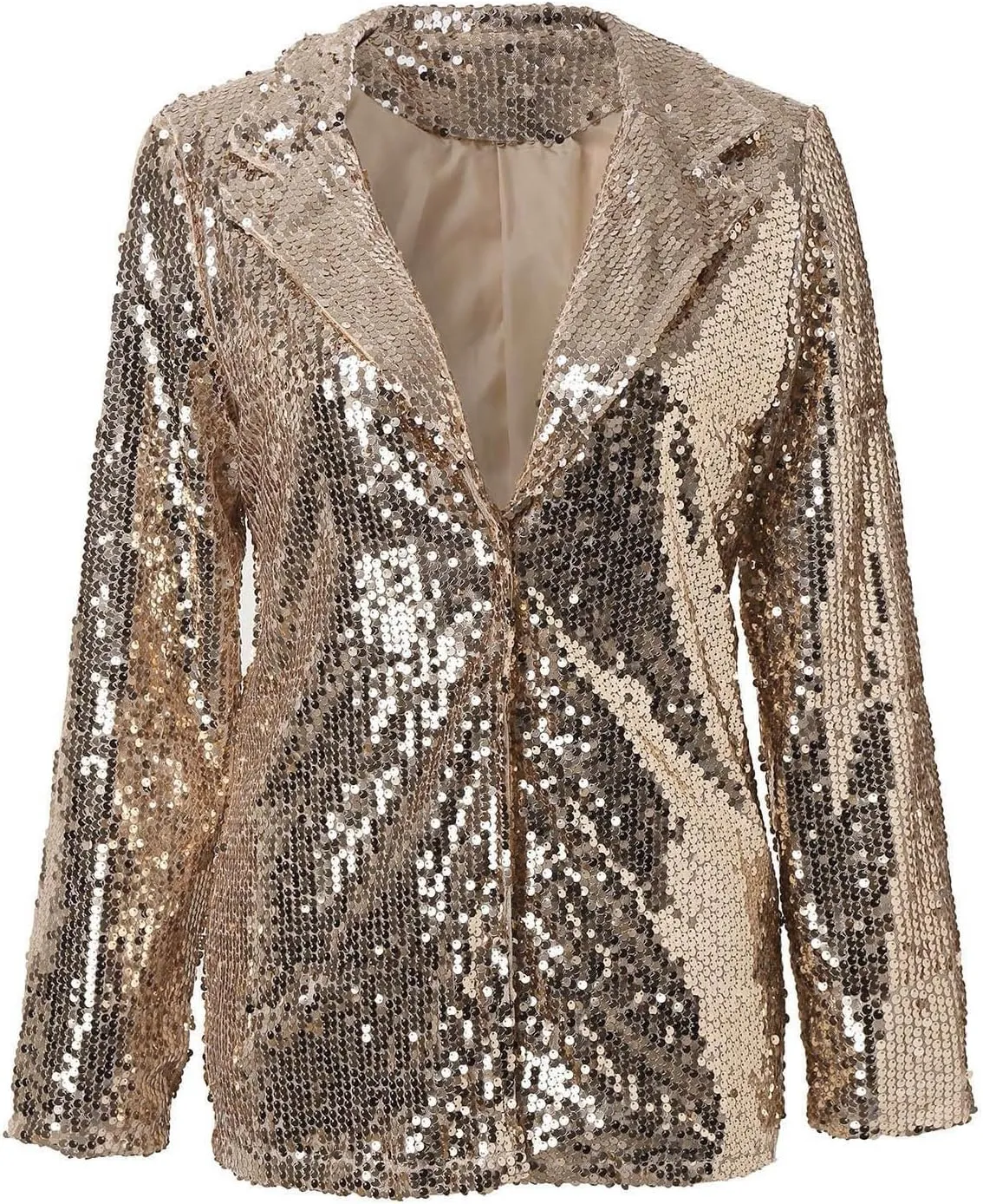 Womens 2024 Fashion Sequin Cardigans Long Sleeve Open Front Blazers Casual Petite Slim Jackets Party Clothes Suits