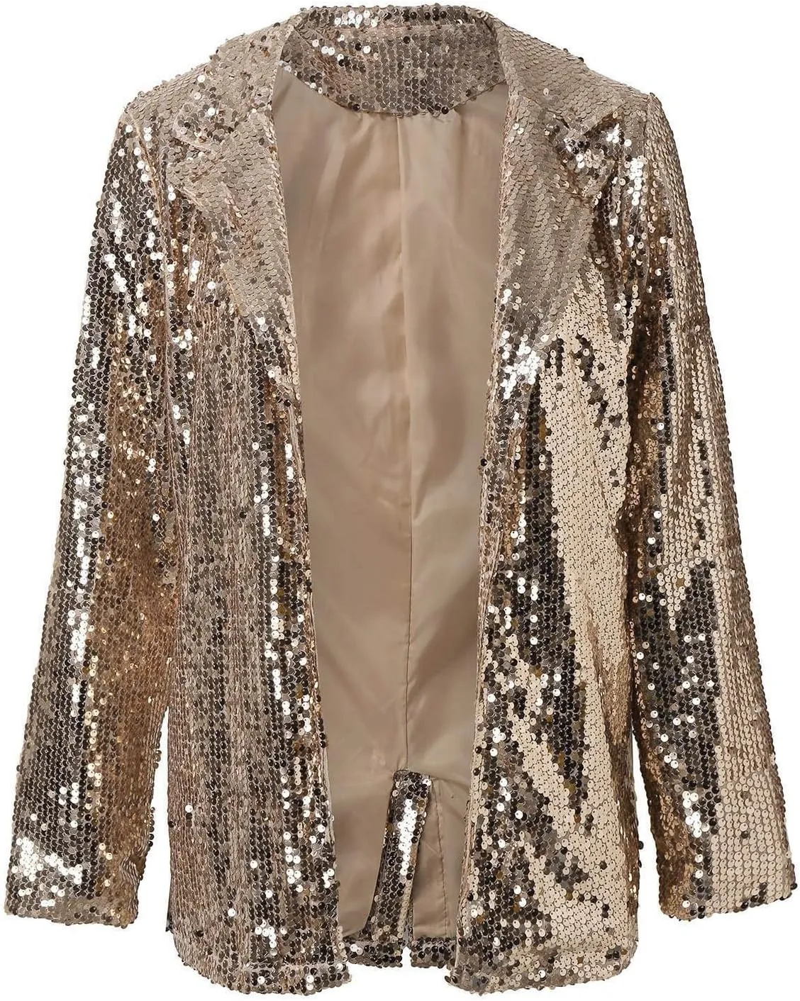 Womens 2024 Fashion Sequin Cardigans Long Sleeve Open Front Blazers Casual Petite Slim Jackets Party Clothes Suits