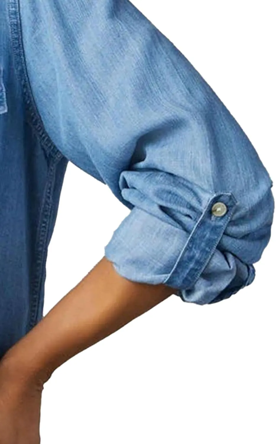 Womens Button Down Denim Jackets Casual Long Sleeve V Neck Blouse Top Denim Tie Front Jackets Summer For Women 2025