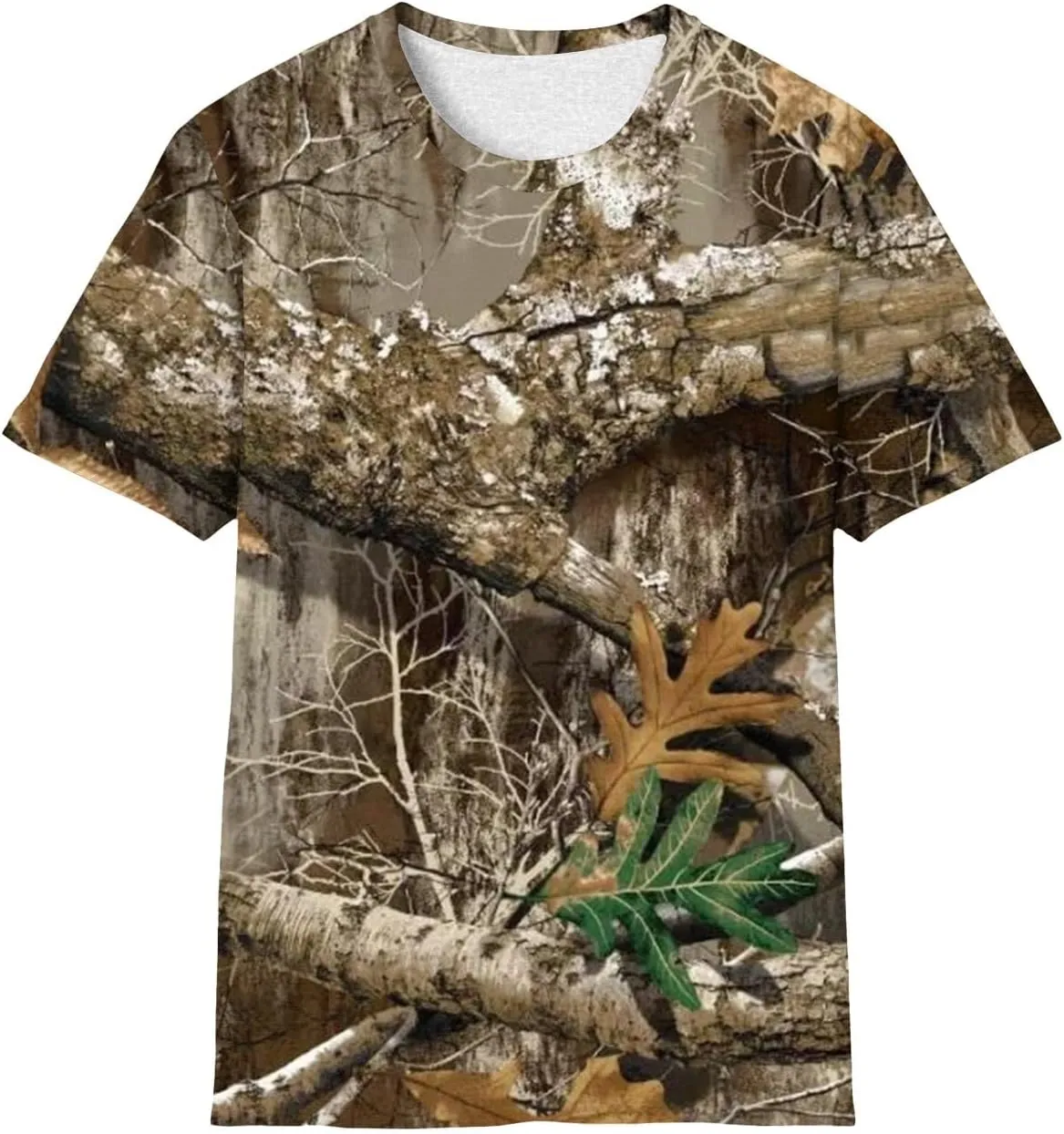 Womens Camo T Shirts Maple-Leaf Print Crewneck Essential Lightweight Performance Short Sleeve Shirt Tops