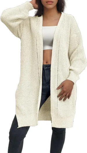 Women's Cardigan Sweater Long Sleeve Oversized Knit Cardigans Women's 2024 Fall Winter Lightweight Soft Outerwear