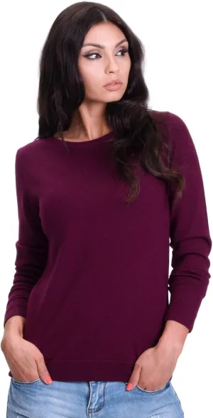 Women's Cashmere Soft Merino Wool Sweater Crew Neck Pullover Top
