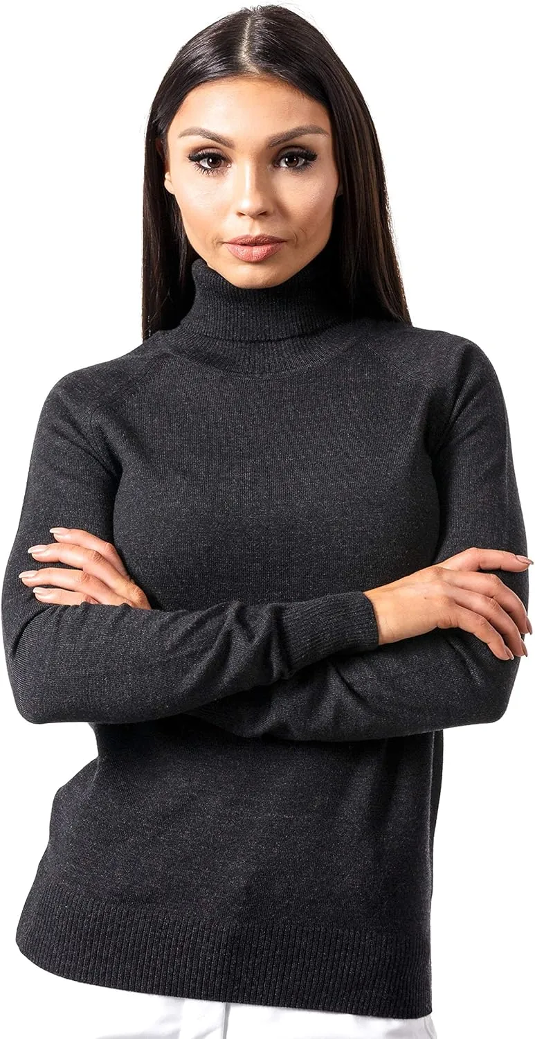 Women's Cashmere Soft Merino Wool Turtleneck 310gr Sweater Pullover Top
