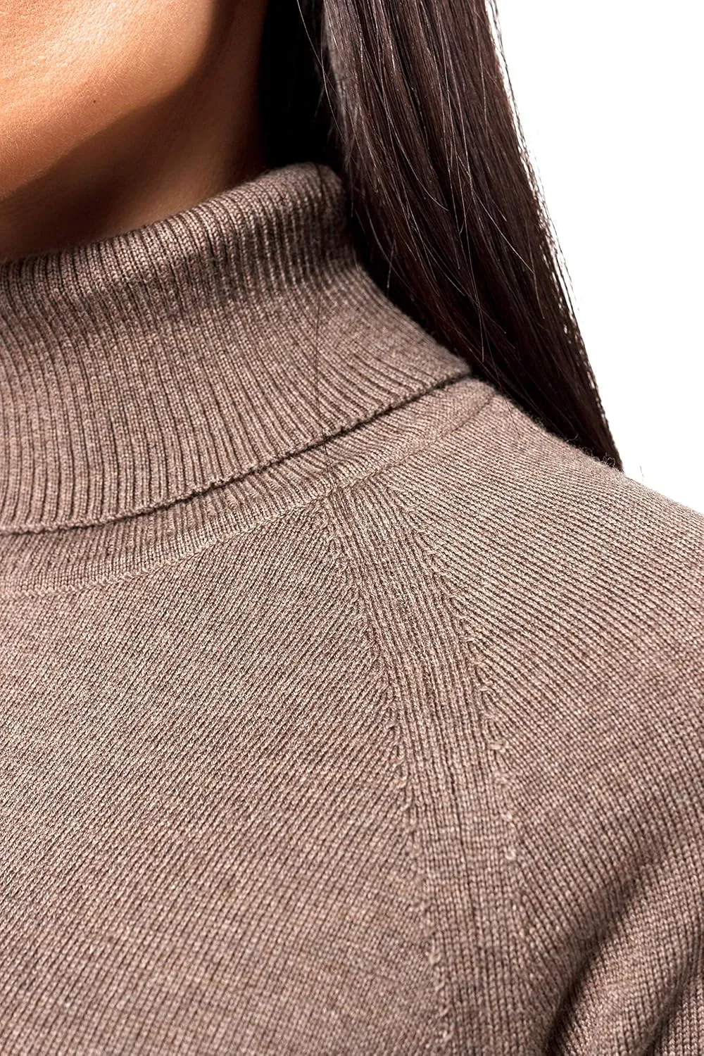 Women's Cashmere Soft Merino Wool Turtleneck 310gr Sweater Pullover Top