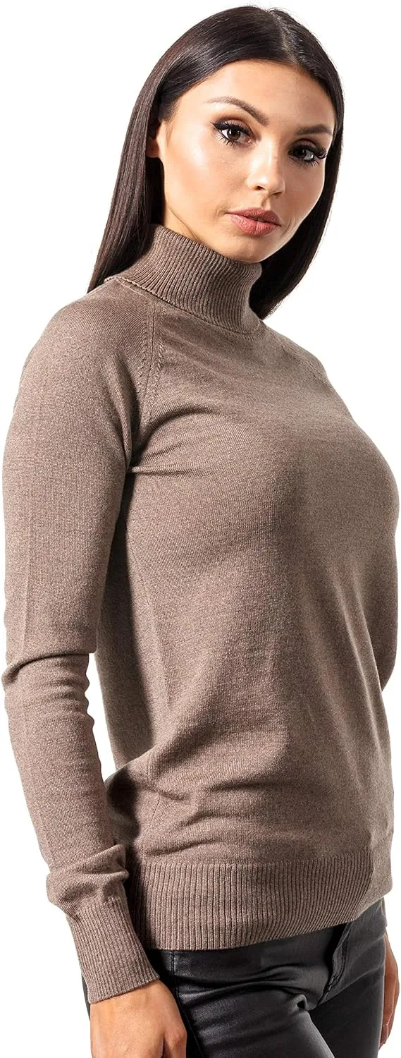 Women's Cashmere Soft Merino Wool Turtleneck 310gr Sweater Pullover Top