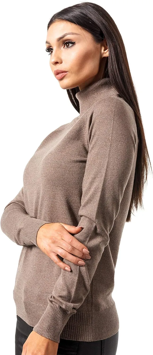 Women's Cashmere Soft Merino Wool Turtleneck 310gr Sweater Pullover Top
