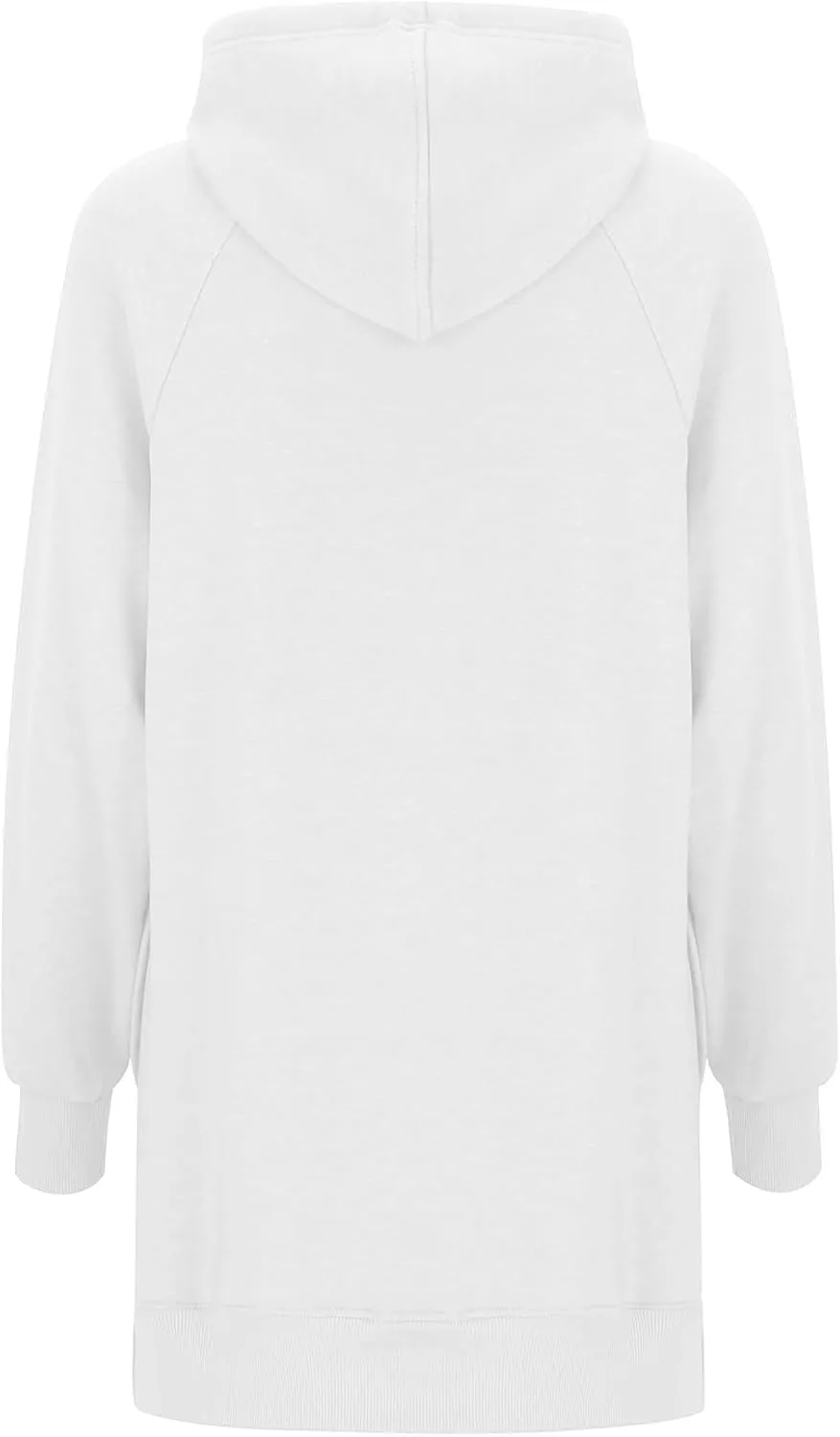 Women's Casual Long Hoodies Oversized Thick Fleece Hooded Sweatshirt Pullover Side Split High Low Hem Tops