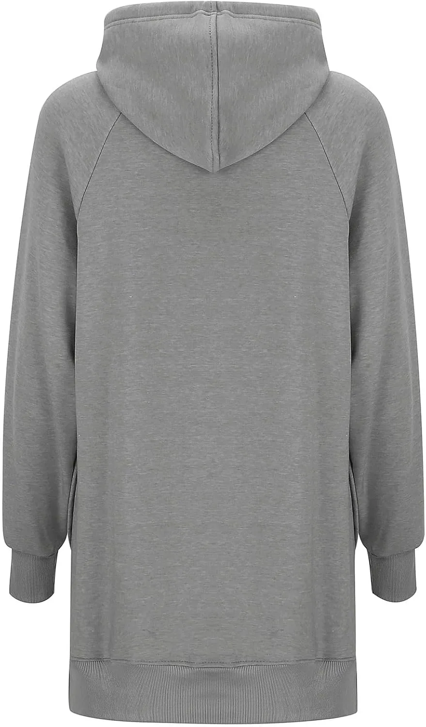 Women's Casual Long Hoodies Oversized Thick Fleece Hooded Sweatshirt Pullover Side Split High Low Hem Tops