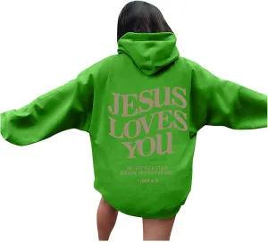 Womens Cute Hoodies Casual Long Sleeve Fashion Letter Print Oversized Sweatshirt Lightweight Loose Fit Pullover Tops
