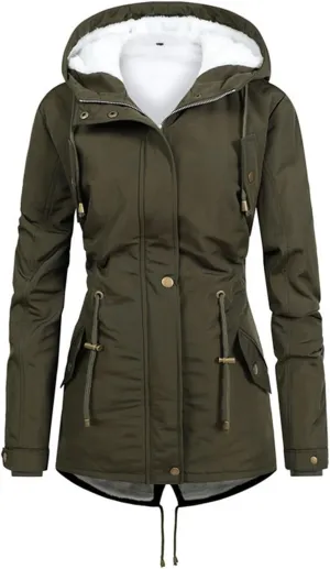 Womens Double Breasted Trench Coats 2024 Mid-Length Belted Overcoat Long Dress Jacket Hood Plus Size Woolen Windbreaker