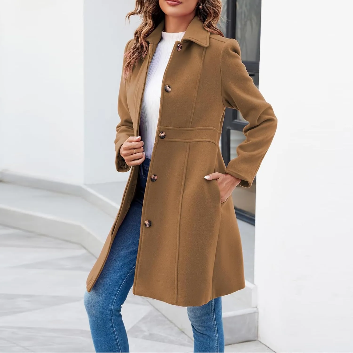 Womens Fall Fashion 2024 Cardigan Sweaters Casual Fall Knit Winter Long Coats Soft Jacket Trendy Outwear Plus Size