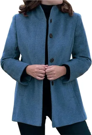Womens Fall Fashion 2024 Open Front Cardigan Coat Long Sleeve Lapel Casual Button Sweater Jackets with Pockets