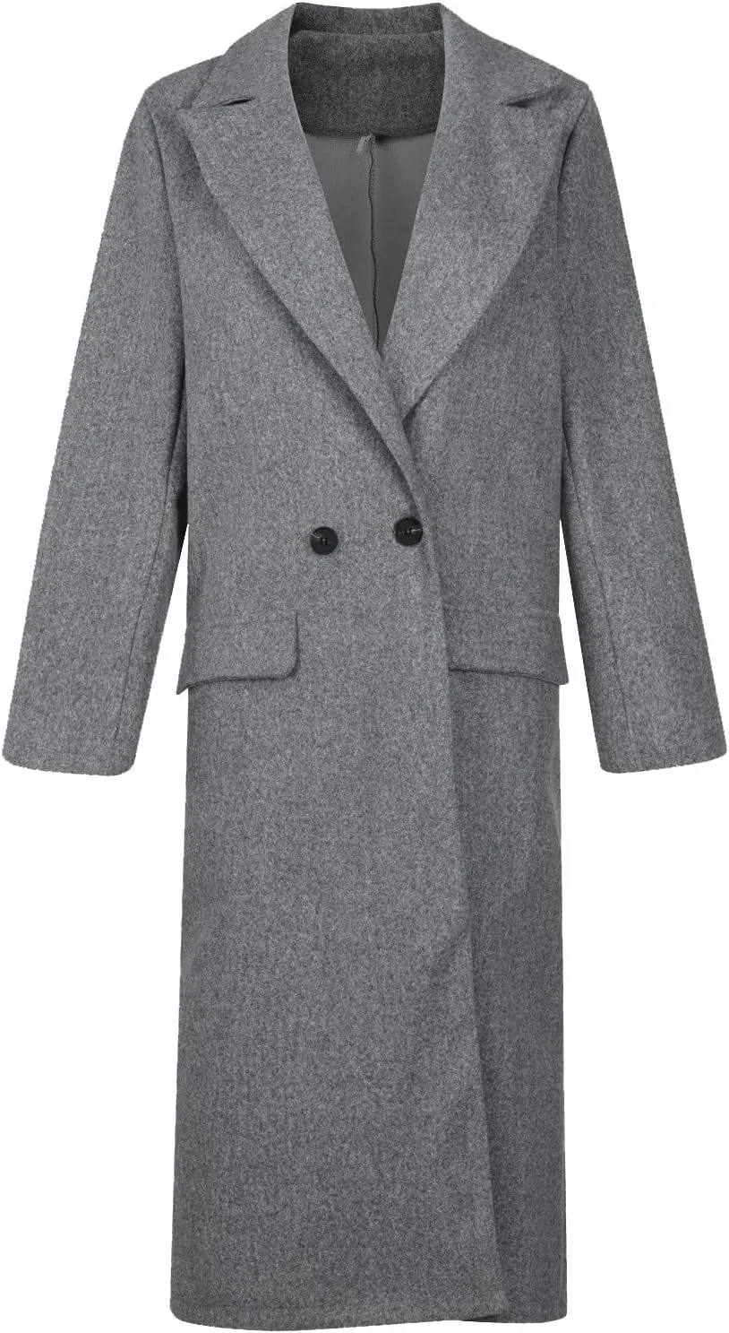 Womens Fall Fashion 2024 Open Front Coatigan Sweater Long Sleeve Casual Knit Lapel Cardigan Coat with Pockets