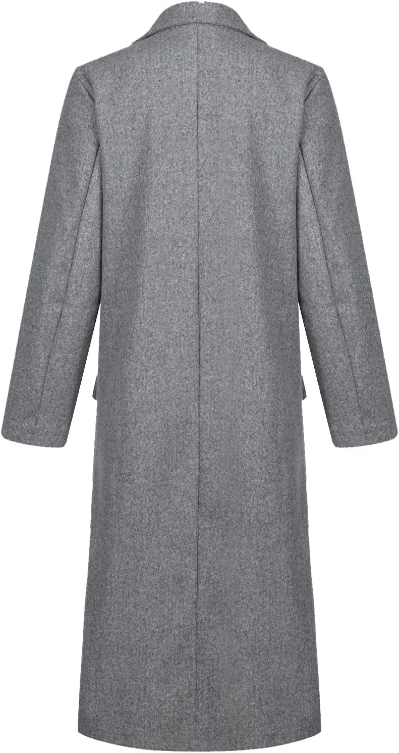 Womens Fall Fashion 2024 Open Front Coatigan Sweater Long Sleeve Casual Knit Lapel Cardigan Coat with Pockets