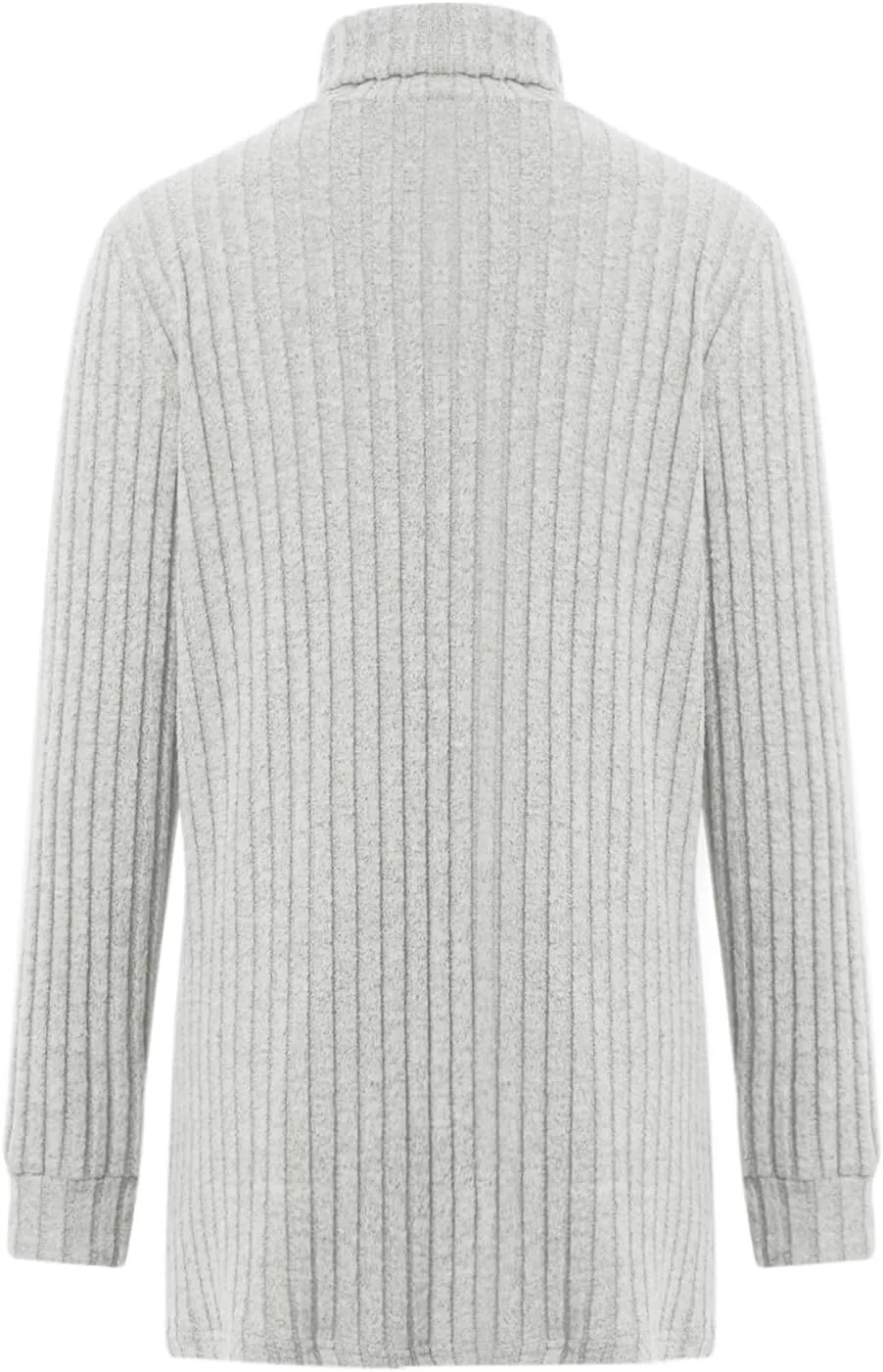 Womens Fall Turtleneck Sweater Tops Loose Fit Ribbed Knit Shirts Casual Lightweight Soft Pullover with Pockets