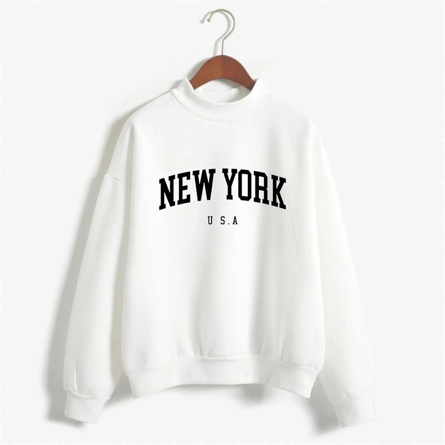 Womens Fashion Fall Outfits Crewneck Sweatshirts Casual Long Sleeve Top Teen Girls Y2K Clothes Cropped Fleece Pullover