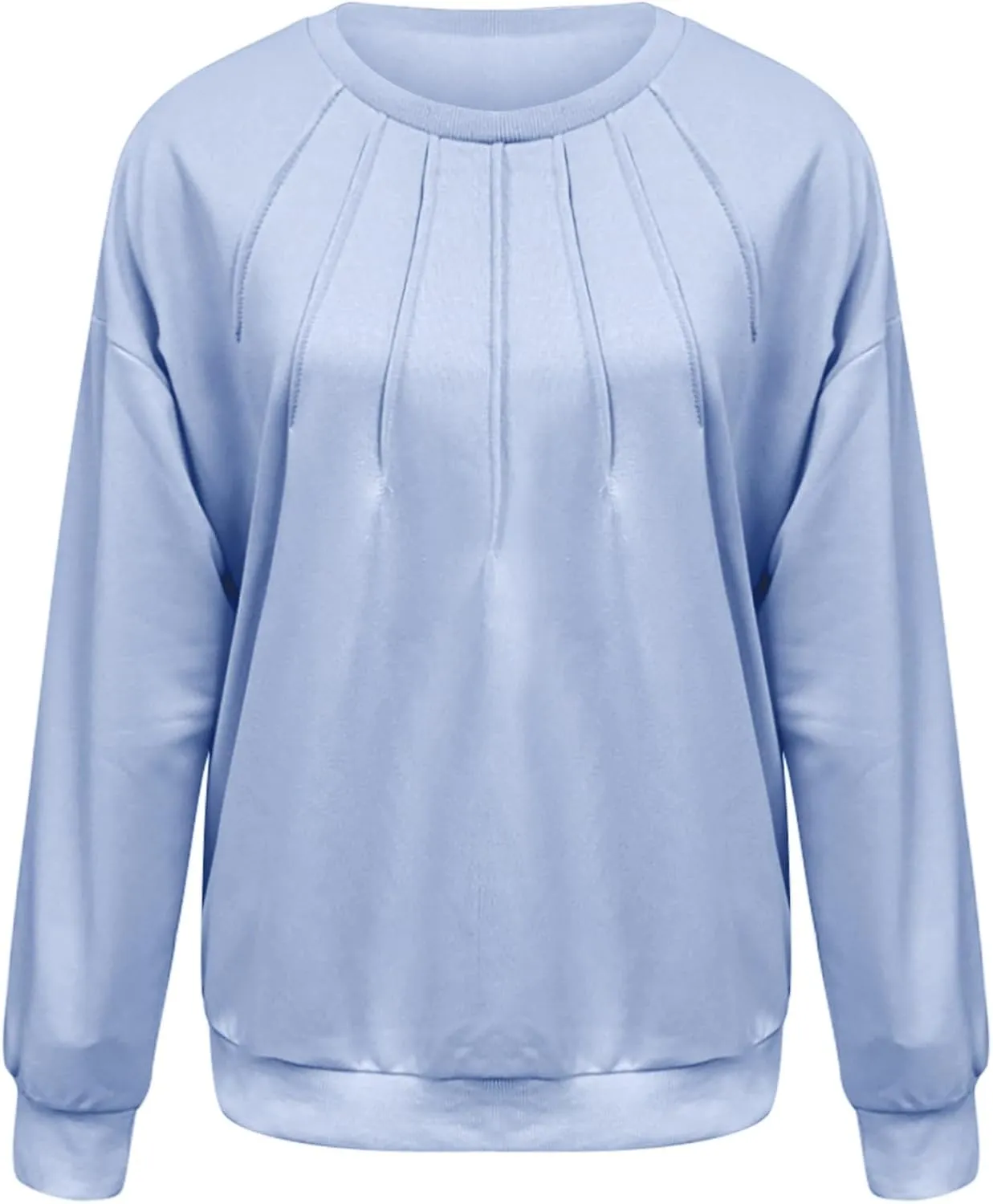 Women's Fashion Hoodies Loose Casual Solid Color Long Sleeve Oversized Pullover Sweatshirts Fall Dressy Business Tops