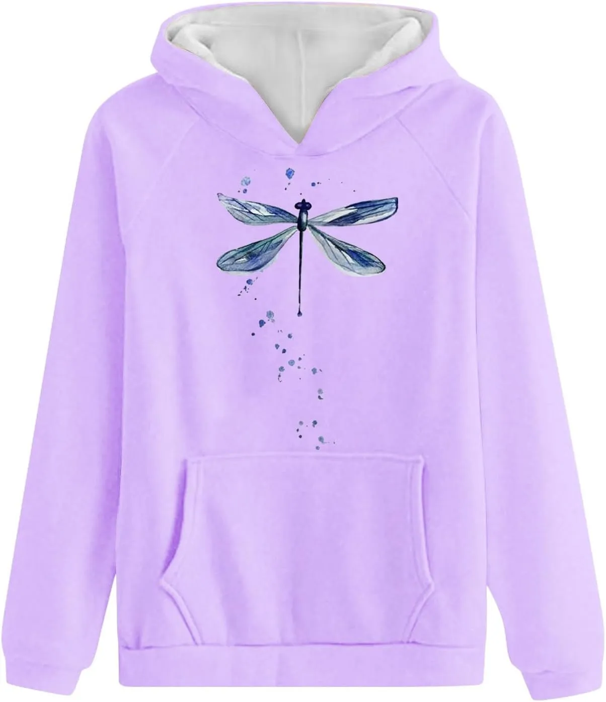 Women's Graphic Sweatshirts with Hood Funny Print Pocket Hoodies Oversized Long Sleeve Cute Sweater Workout Tops Fall