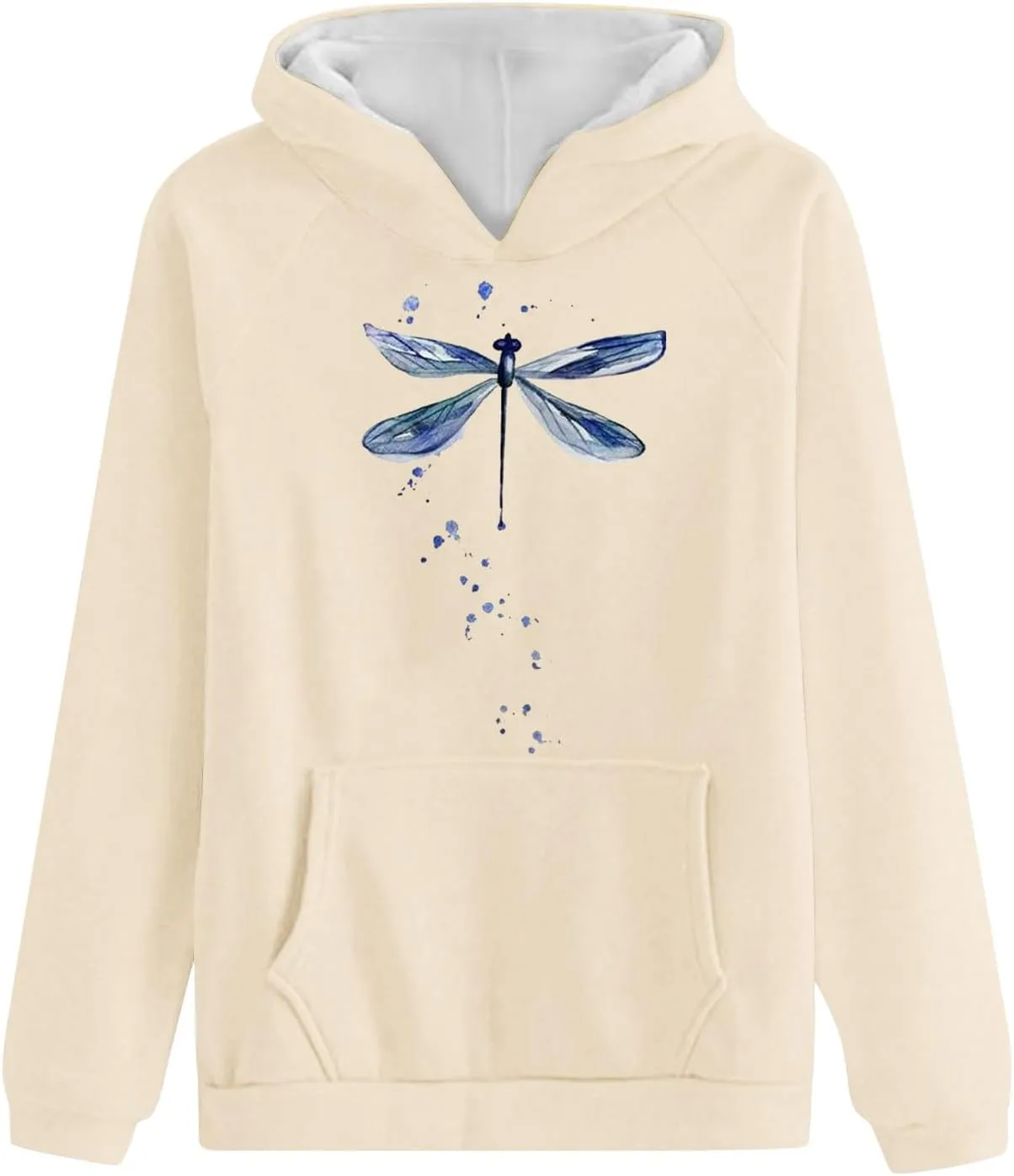 Women's Graphic Sweatshirts with Hood Funny Print Pocket Hoodies Oversized Long Sleeve Cute Sweater Workout Tops Fall