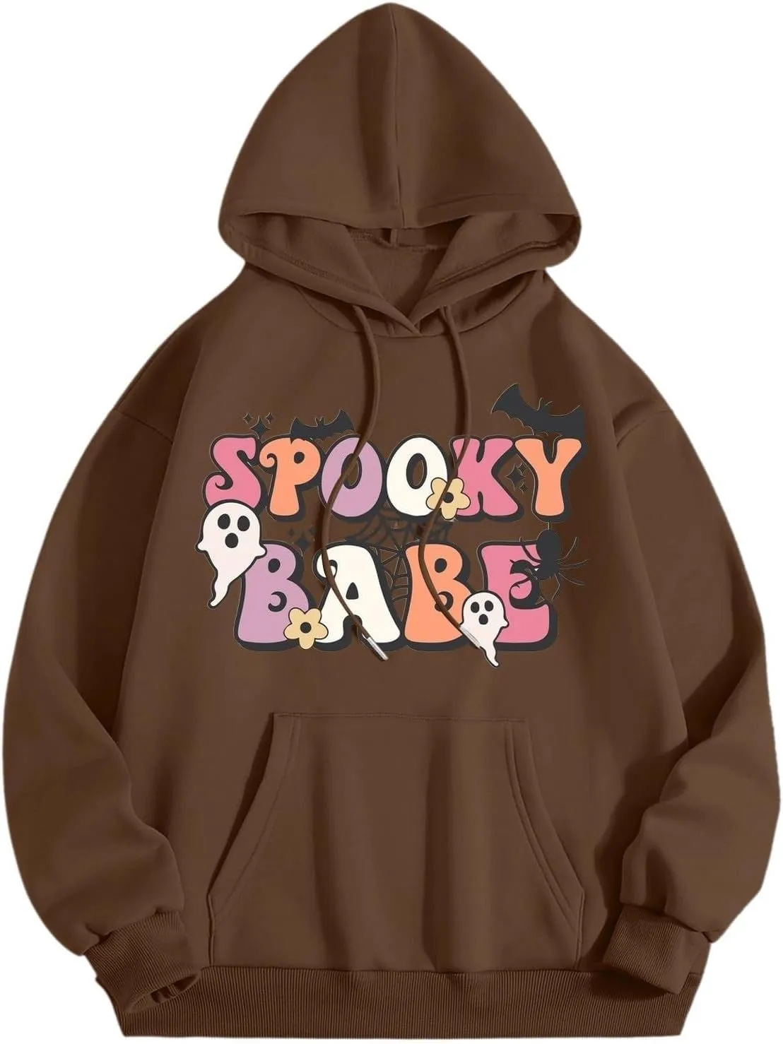 Womens Halloween Sweatshirt Cute Ghost Graphic Hoodies Funny Spooky Pumpkin Face Tops Fall Season Sweatshirts Clothes