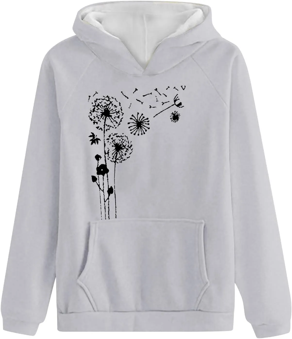 Womens Hoodies Trendy Graphic Pullover Hooded Sweatshirts Floral Print Oversized Casual Loose Workout Track Sweaters