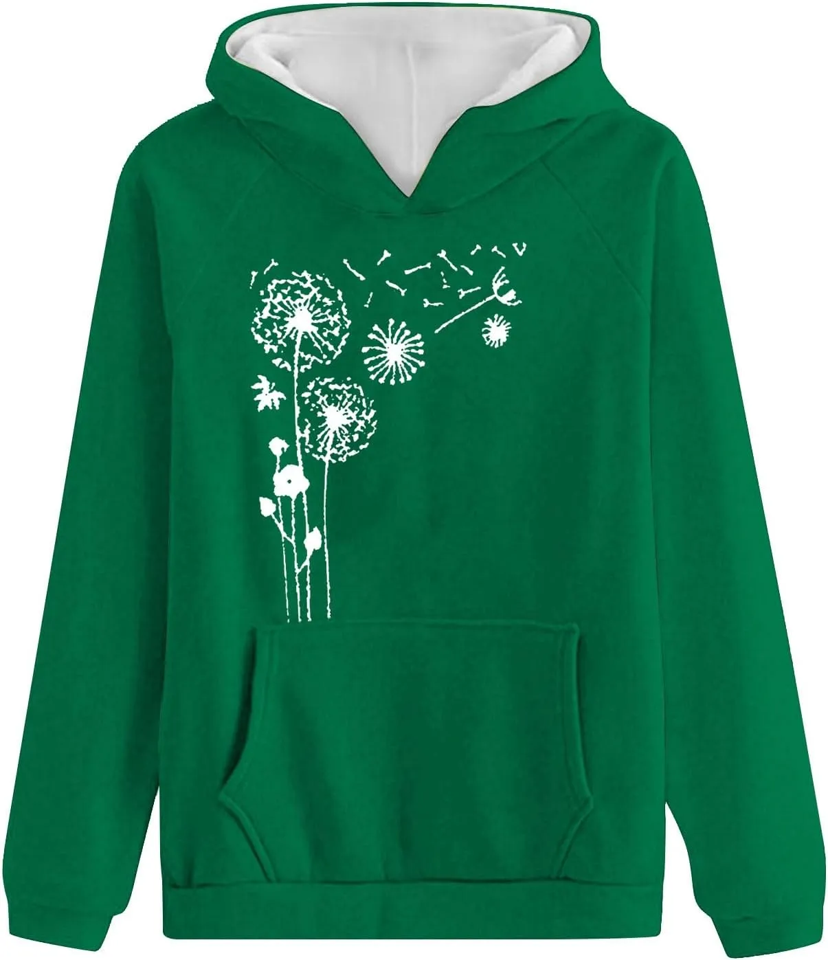 Womens Hoodies Trendy Graphic Pullover Hooded Sweatshirts Floral Print Oversized Casual Loose Workout Track Sweaters