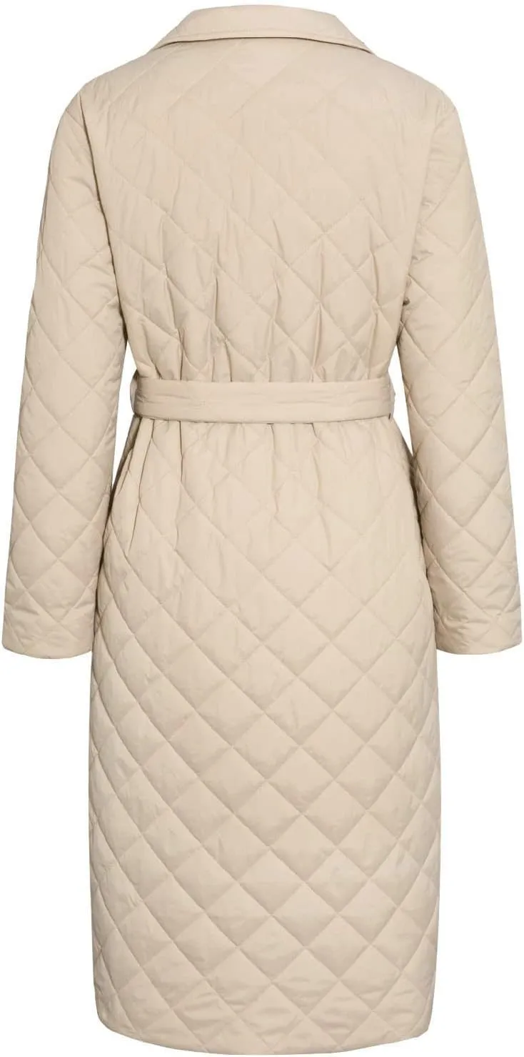 Women's Long Quilted Jacket 2024 Trendy Winter Ultra Lightweight Maxi Knee Puffer Down Coat Parka Warm Tops Homewear