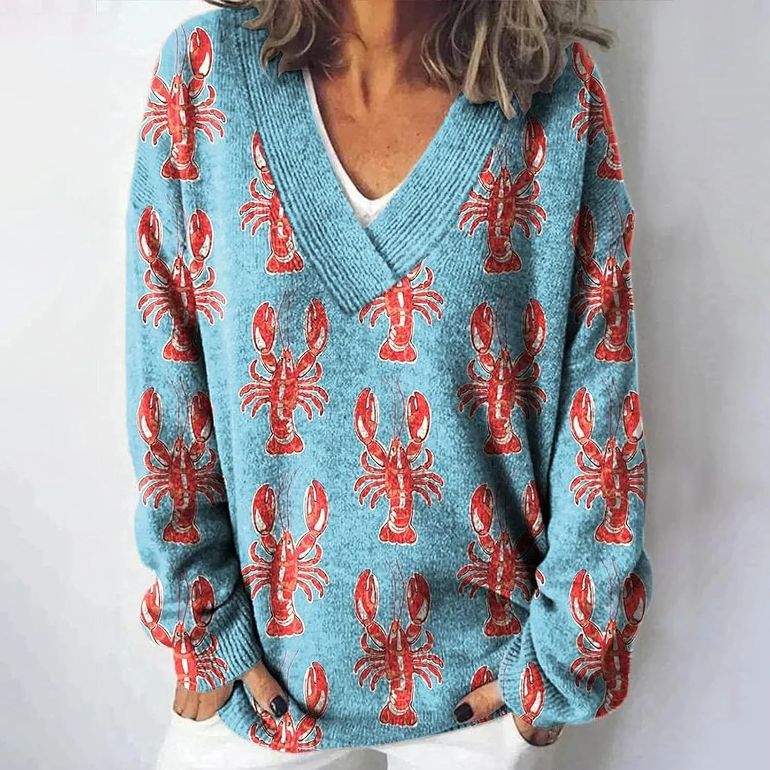 Women's Long Sleeve V Neck Cable Knit Sweater Soft Jumper 2025 Spring Pullover Ladies Dressya Casual Outfits