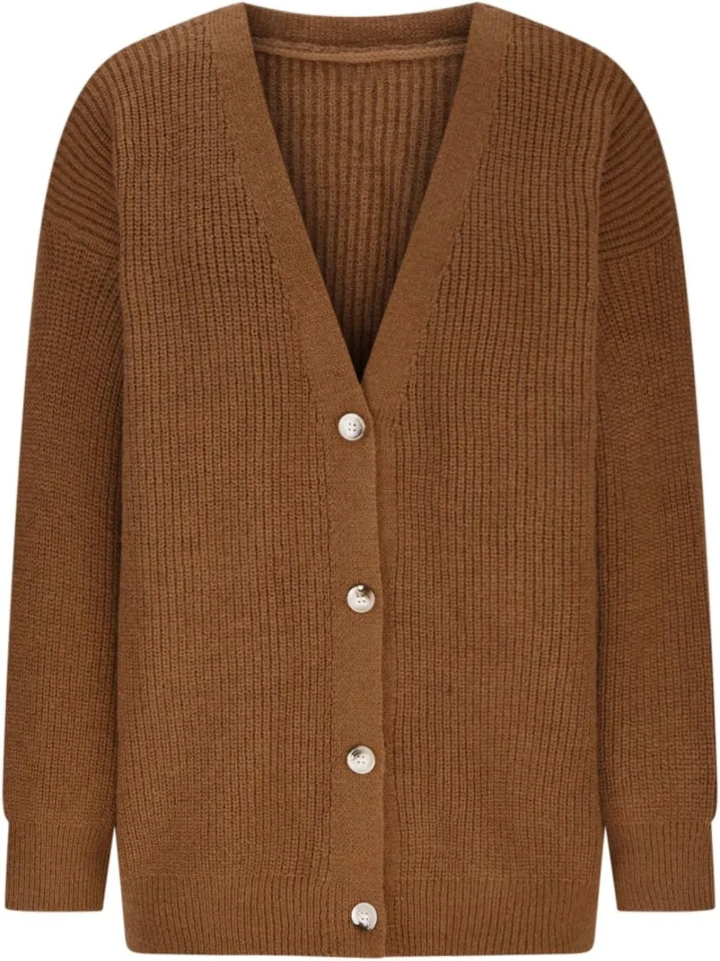 Women's Oversized Cable Knit Sweaters Long Sleeve Button up Chunky Cardigan Casual Fashion Outwear