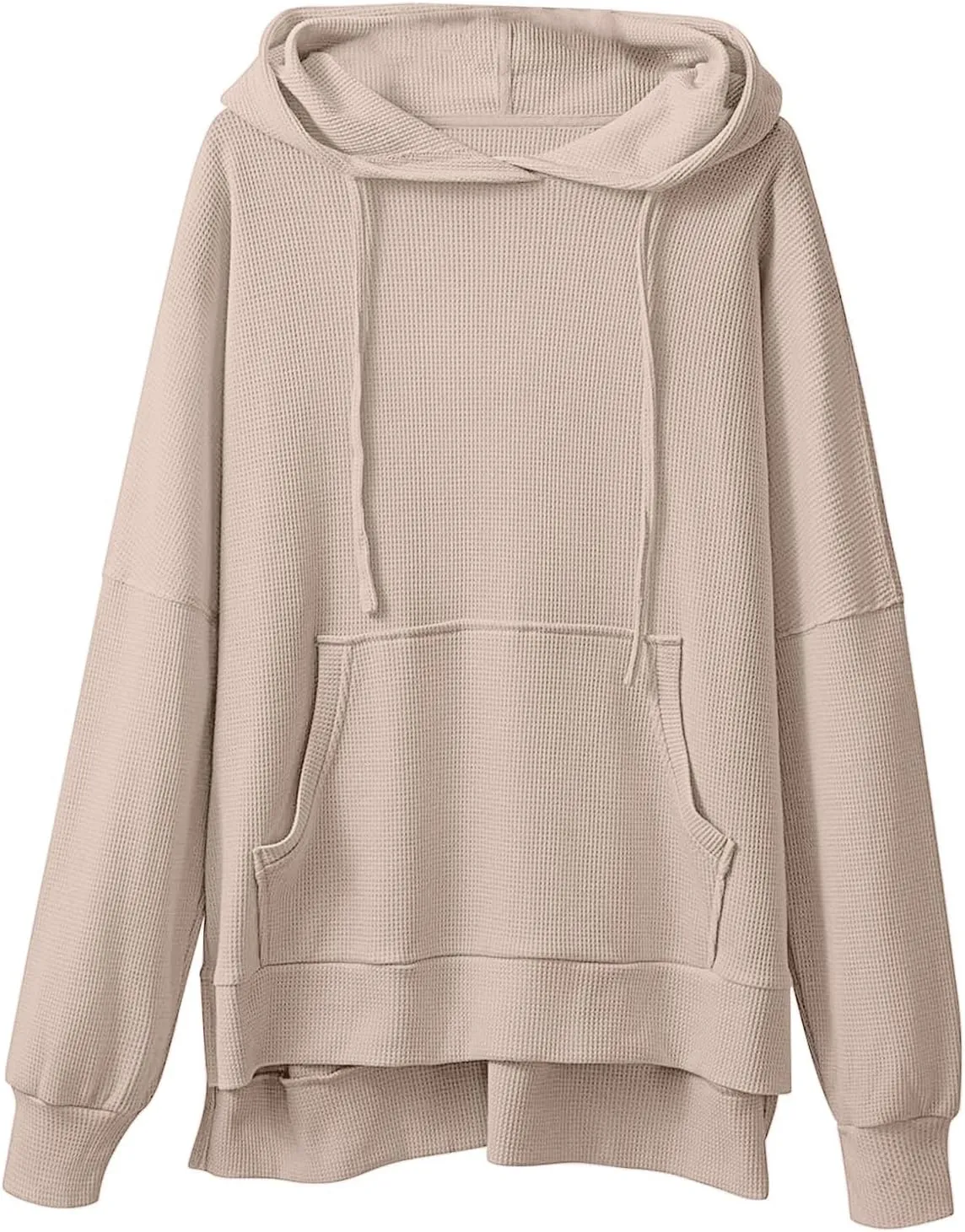 Womens Oversized Hoodies Casual Long Sleeve Drawstring Hooded Side Split Loose Sweatshirts Fall Workout Pullover Tops