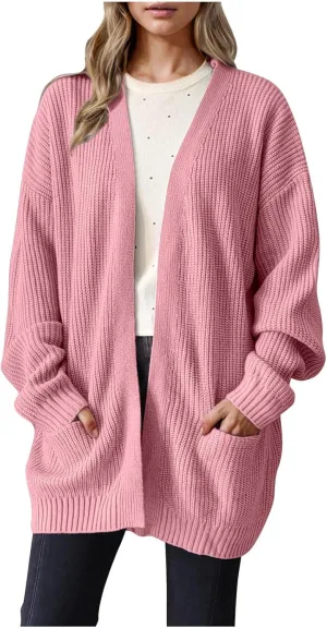 Womens Oversized Sweater Cardigan Home Loungewear Open Front Long Sleeve Chunky Knit Cardigan Slouchy Sweater Jackets