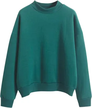 Women's Oversized Sweatshirts Half Turtleneck Pullover Long Sleeve Fleece Tops Solid Casual Loose Fall Fashion Outfits